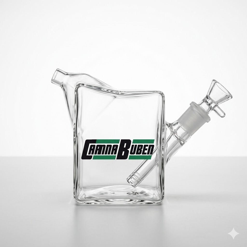 Clear glass cube bong angled neck South Africa