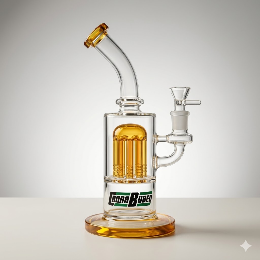 Amber yellow mushroom percolator rig bong South Africa